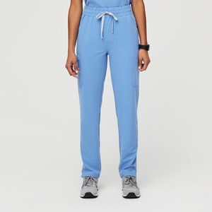Figs High Waisted Yola Skinny Scrub Pants in Ceil Blue